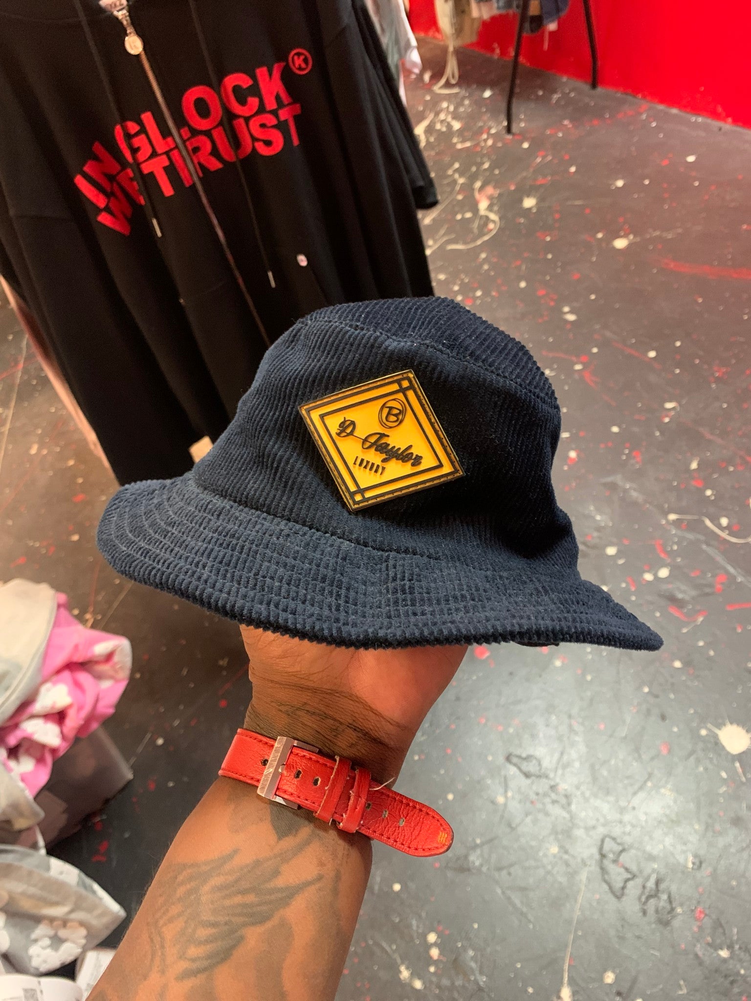 Blue hat