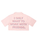 IT'S A GIRL "Hér" WORKSHIRT ( CROPPED )
