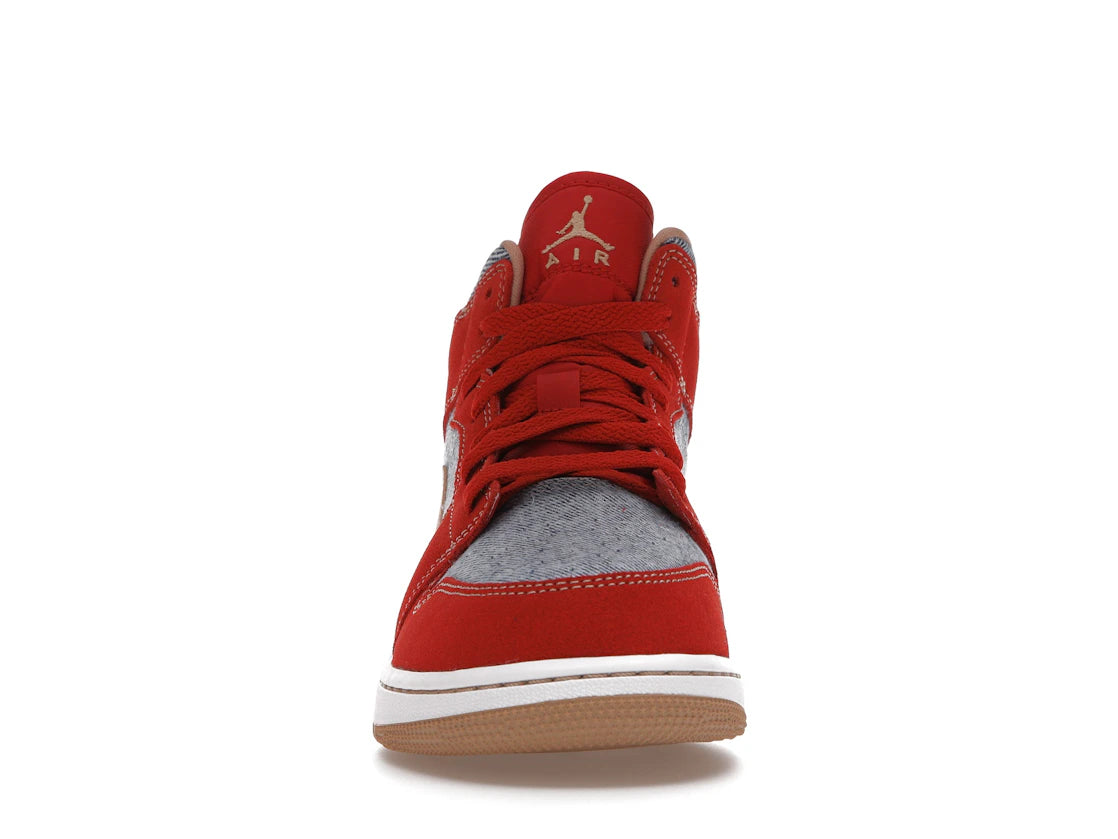 Jordan 1 Mid Denim Red (GS)