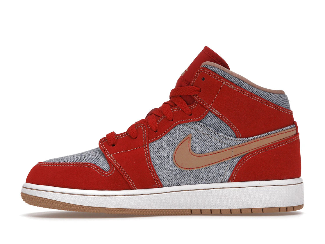 Jordan 1 Mid Denim Red (GS)