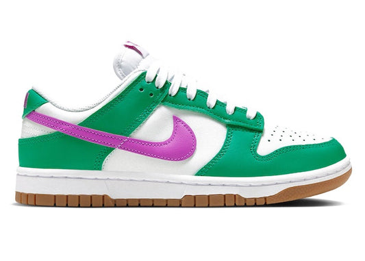 Nike Dunk Low White Stadium Green Fuchsia (Women's)